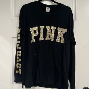 VS PINK BLING Campus long sleeve SZ L